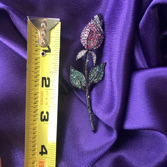 Vintage Kenneth Jay Lane rose brooch. - Picture 7 of 7
